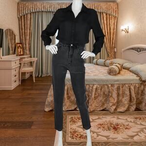 Vintage Jordache Black High Waisted Denim Jeans 24